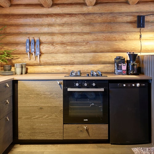 Innbyggingsovn gass Chef, sort