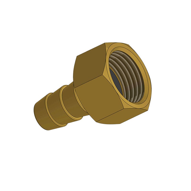 Slangesokkel for komfyr 1/2'' -10 mm