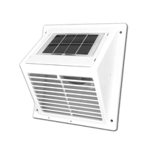 Ventilator soldrevet Minivent med integrert solpanel - hvit
