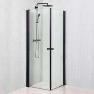 Dusjdører Kiara Black 90 x 190, 2 stk