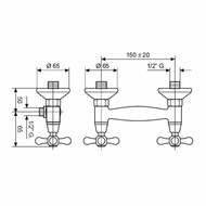 Dusjarmatur 2-greps - hover