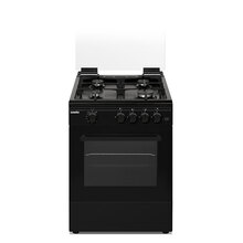 Gasskomfyr Chef Pro - sort, 60 cm