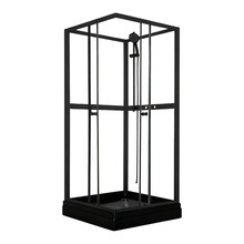 Dusjkabinett Jasmine Black - 80 x 80 x 195 cm