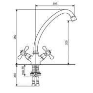 Kjøkkenarmatur 2-greps - hover