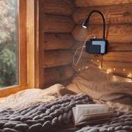 Vegglampe Design USB 12V black