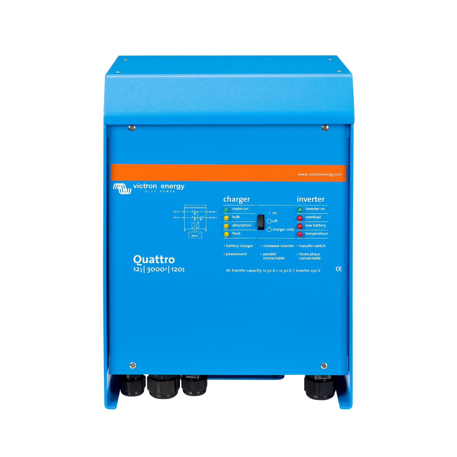 Inverter/lader Victron Quattro 12/3000/120