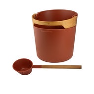 Badstusett Helmi bøtte og øse - Terracotta