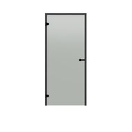 Badstudør Harvia Black Line frostet glass, satin