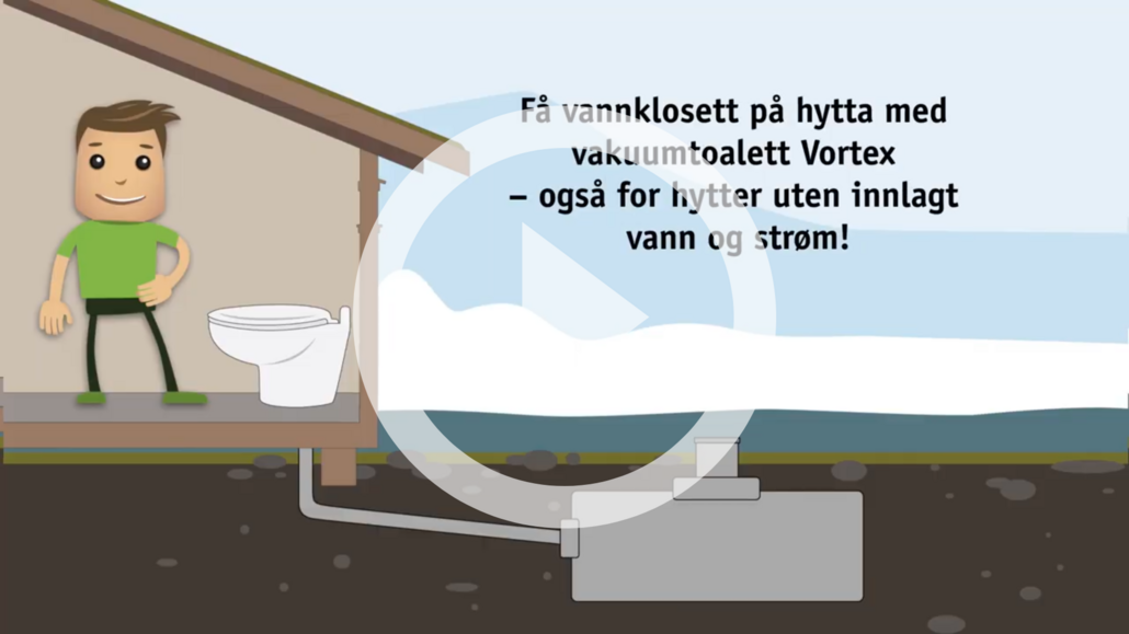 Få vannspylende toalett på hytta med Vortex vakuum!