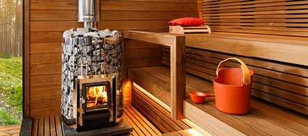 Tilbehør til vedfyrt badstuovn