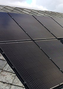 solcellepaneler på tak