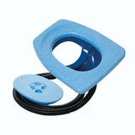 Urinseparerende toalettsete Privy Isolert, blå