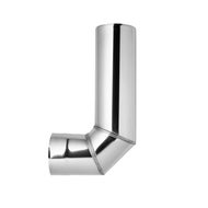 Monteringsrør uisolert, 90 grader, rustfritt stål