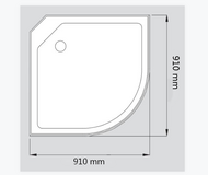 Dusjkabinett Aurora  - 90 x 90 x 195 cm