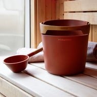 Badstusett Helmi bøtte og øse - Terracotta