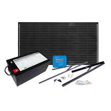 Solcelleanlegg 12V, 185 watt, litium heat 300At