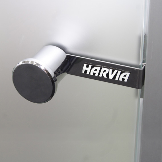Badstudør Harvia - herdet glass, røkgrå
