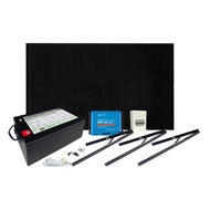 Solcelleanlegg 12V, 380 watt, litium heat 300At