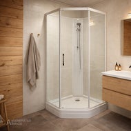 AI generert bilde av Dusjkabinett Elsa - 90 x 90 x 205 cm