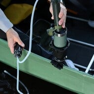 Vannfilter for turbruk, med pumpe