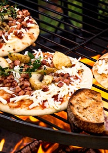 ostesmørbrød på grill