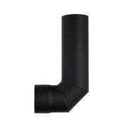 Monteringsrør uisolert, 90 grader, sort