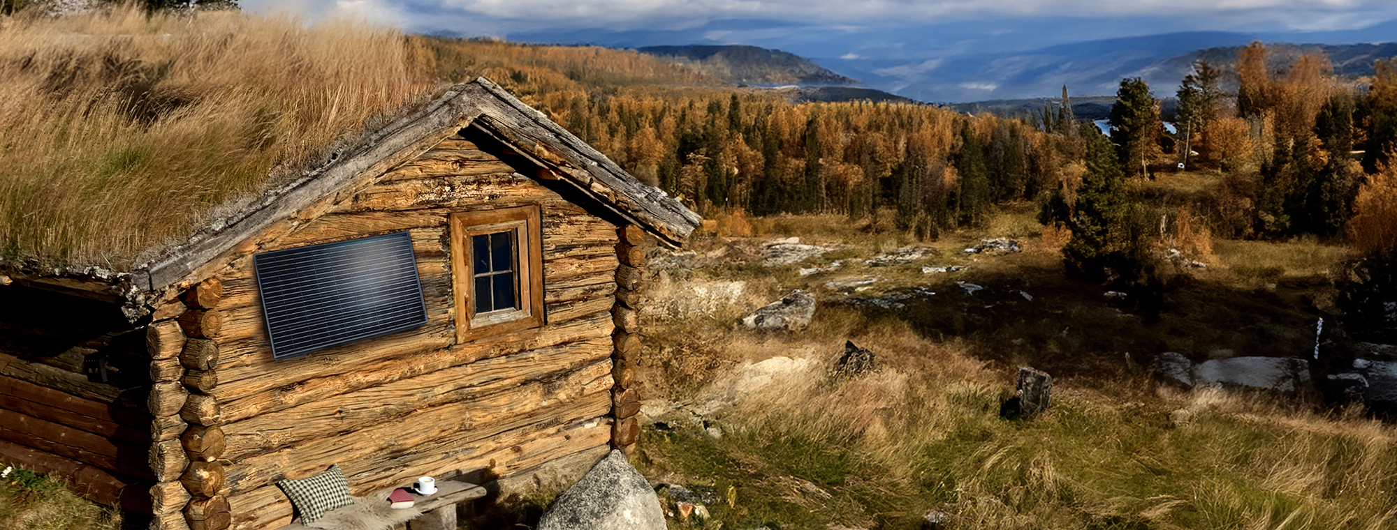 Solcelleanlegg hytte