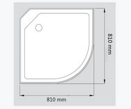Dusjkabinett Aurora  - 80 x 80 x 195 cm