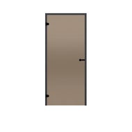 Badstudør Harvia Black Line - varm bronse