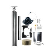 Stålpipe Harvia - komplett pakke, rustfri