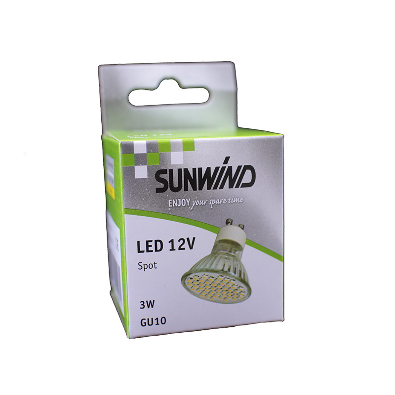 Lyspaere 12 volt LED spot MR 16 GU10 3 watt Sunwind