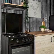 Gasskomfyr Chef - sort, 60cm