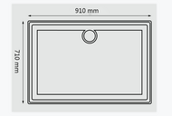 Dusjkabinett Jasmine - 90 x 70 x 195 cm V