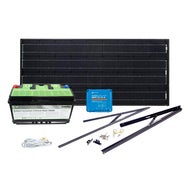 Solcelleanlegg 12V, 100 watt, litium heat 100At