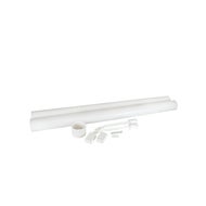 Vent.rør Separett 2 m, 75 mm, m/ klammer/distansestykke